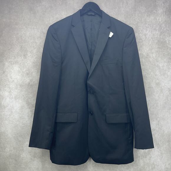 Jos A Bank Travelers Collection Mens 42XL Slim Fit Black Suit Jacket Blazer Wool - Picture 6 of 10